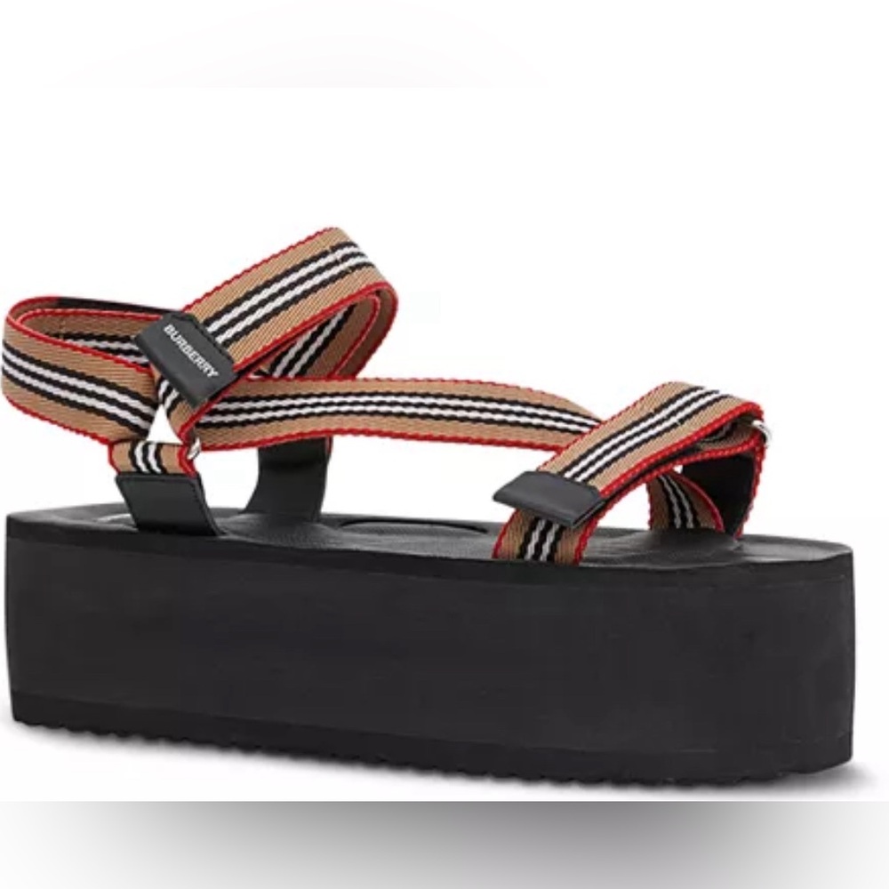 Burberry Platform stripe sandal